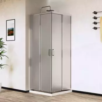 Душевой уголок Vincea City VSS-5CT800MT 80х80 см, профиль хром, стекло текстурное