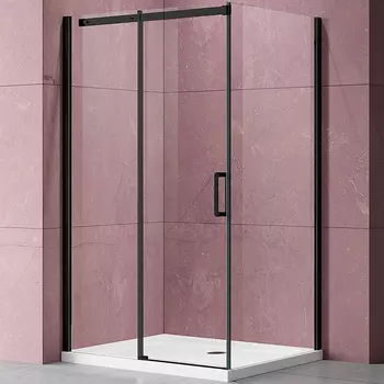 Душевой уголок Vincea Dice VSR-4D8014CLB 140х80 см, профиль черный