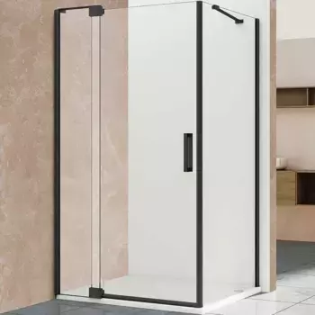Душевой уголок Vincea Extra 90х90 черный стекло прозрачное