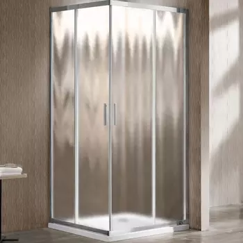Душевой уголок Vincea Garda 100х80 хром стекло рифленое