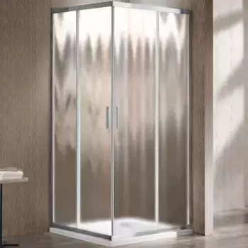 Душевой уголок Vincea Garda 100х90 хром стекло рифленое