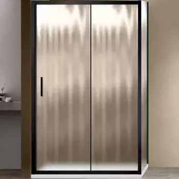 Душевой уголок Vincea Garda 120х90 черный стекло рифленое