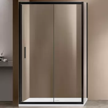 Душевой уголок Vincea Garda 120х90 черный стекло прозрачное