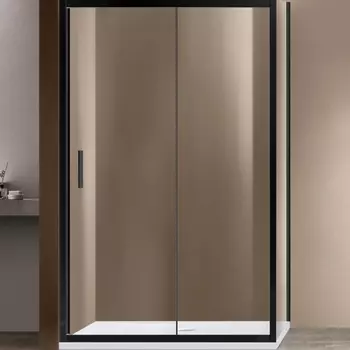 Душевой уголок Vincea Garda 130х80 черный стекло прозрачное