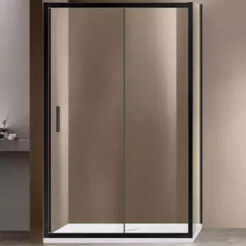 Душевой уголок Vincea Garda 140х90 черный стекло прозрачное