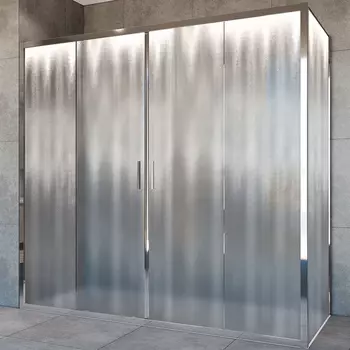 Душевой уголок Vincea Garda 170х100 хром стекло рифленое