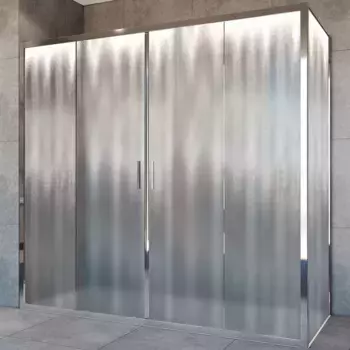 Душевой уголок Vincea Garda 170х80 хром стекло рифленое