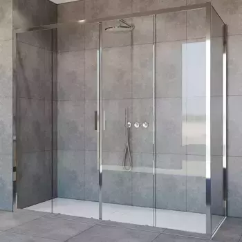 Душевой уголок Vincea Garda 180х100 хром стекло прозрачное
