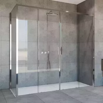 Душевой уголок Vincea Garda 180х80 хром стекло прозрачное