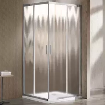 Душевой уголок Vincea Garda 90х80 хром стекло рифленое