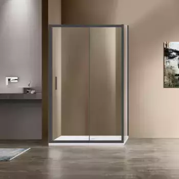 Душевой уголок Vincea Garda VSR-1G9013CLGM 130x90 см, профиль вороненая сталь, стекло прозрачное
