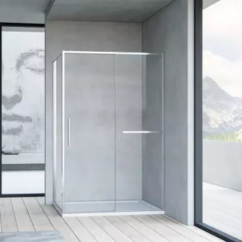 Душевой уголок Vincea Slim Soft VSR-1SS1013CL 130x100, профиль хром, стекло прозрачное