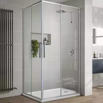 Душевой уголок Vincea Slim-U VSS-2SU8010CL 100x80 см, профиль хром, стекло прозрачное
