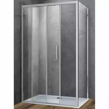 Душевой уголок Vincea Soft 110х90 хром стекло прозрачное