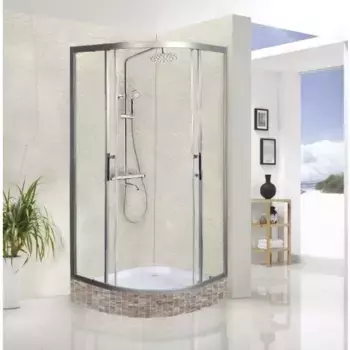 Душевой уголок WeltWasser 100х100 10000004086 профиль хром матовый, стекло прозрачное