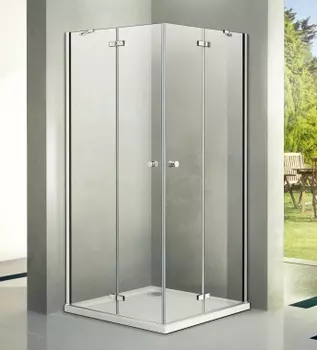 Душевой уголок WeltWasser 100x100 10000002933 профиль хром, стекло прозрачное