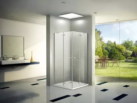 Душевой уголок WeltWasser 90x90 10000002932 профиль хром, стекло прозрачное