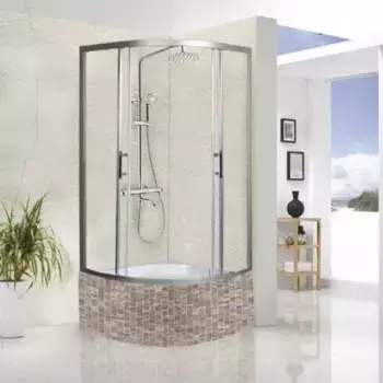 Душевой уголок WeltWasser 90х90 10000004083 профиль хром матовый, стекло прозрачное