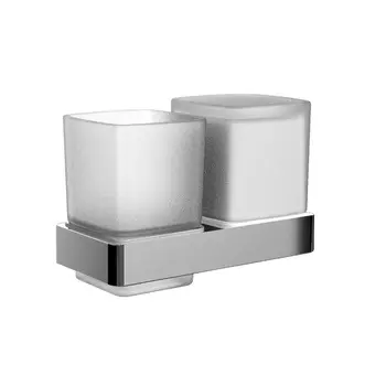 Emco Loft Подвесной дозатор для жидкого мыла со стаканом, сатинированное хрустальное стекло, цвет хром