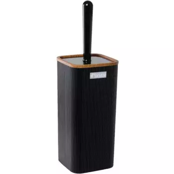 Ершик для унитаза напольный Fixsen Black Wood черный, светлое дерево