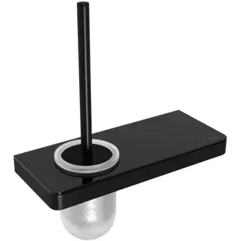 Ершик для унитаза подвесной Lemark Glass Line черный матовый
