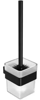 Ершик для унитаза подвесной Lemark Smooth Line черный матовый