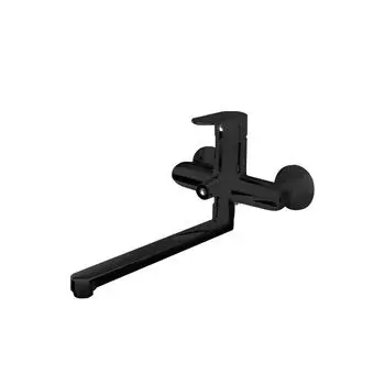 F6120178BC-01L Смеситель для ванны длинный излив Alfa,черный/хром (285577)