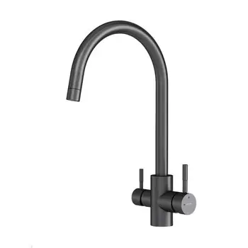 F85B07722 X-Joy S, смеситель для кухни с С-изливом с каналом для питьевой воды, черный