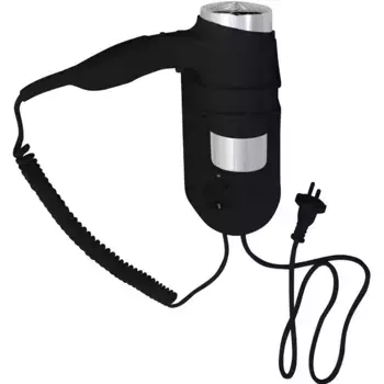 Фен настенный Bemeta Hotel черный встроенный