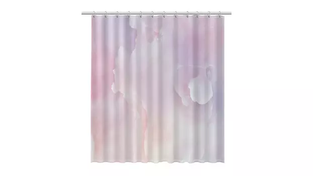 Шторка для ванны Fixsen Lady 180х200 розовая с рисунком