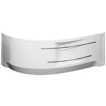 Фронтальная панель для ванны Radomir Ирма 160х105 R c полотенцедержателем белый