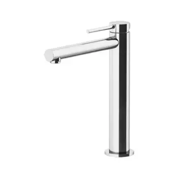 GATTONI CIRCLE ONE Смеситель для раковины высокий 227 мм на 1 отверстие, излив 160 мм, с донным клапаном, цвет хром