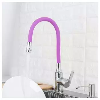Гибкий излив для смесителя Frap фиолетовый