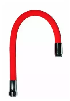 Гибкий излив для смесителя Frap красный