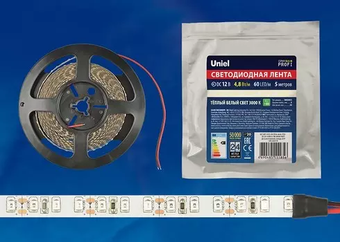 Гибкий неон Uniel 10W/m 80LED/m 5050SMD RGB 50M ULS-N22-5050-80LED/m-8mm-IP67-220V-10W/m-50M-RGB UL-00005581