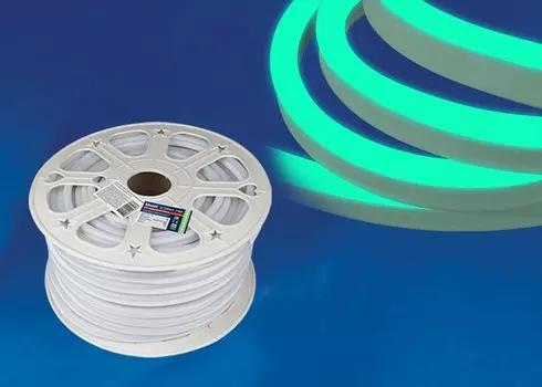 Гибкий неон Uniel 8W/m 120LED/m 2835SMD зеленый 50M ULS-N21-2835-120LED/m-8mm-IP67-220V-8W/m-50M-Green UL-00003767