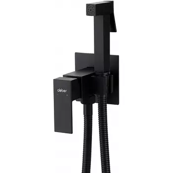Гигиенический душ Abber Daheim AF8226B со смесителем, С ВНУТРЕННЕЙ ЧАСТЬЮ, матовый черный