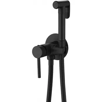 Гигиенический душ Abber Wasser Kreis AF8125B со смесителем, С ВНУТРЕННЕЙ ЧАСТЬЮ, матовый черный