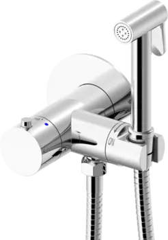 Гигиенический душ Allen Brau Thermo Rund 5.60001-00 со смесителем, С ВНУТРЕННЕЙ ЧАСТЬЮ, хром
