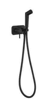 Гигиенический душ AltroBagno Metropoli 060108 NeOp со смесителем, С ВНУТРЕННЕЙ ЧАСТЬЮ, матовый черный