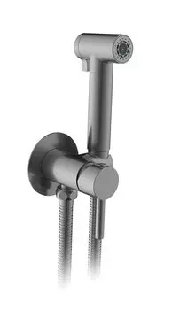 Гигиенический душ AltroBagno Modern 060118 GrMt со смесителем, С ВНУТРЕННЕЙ ЧАСТЬЮ, оружейная сталь