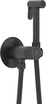 Гигиенический душ AQUATEK Бетта AQ1023MB со смесителем, С ВНУТРЕННЕЙ ЧАСТЬЮ, матовый черный