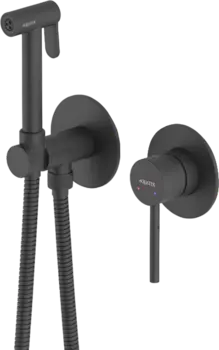 Гигиенический душ AQUATEK Европа AQ1319MB со смесителем, С ВНУТРЕННЕЙ ЧАСТЬЮ, матовый черный