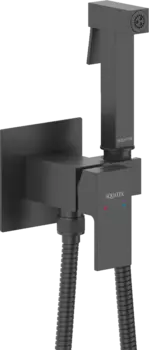 Гигиенический душ AQUATEK Либра AQ1022MB со смесителем, С ВНУТРЕННЕЙ ЧАСТЬЮ, матовый черный