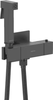 Гигиенический душ AQUATEK Либра AQ1028MB со смесителем, С ВНУТРЕННЕЙ ЧАСТЬЮ, матовый черный