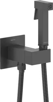 Гигиенический душ AQUATEK Лира AQ1025MB со смесителем, С ВНУТРЕННЕЙ ЧАСТЬЮ, матовый черный