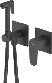 Гигиенический душ AQUATEK Оберон AQ1220MB со смесителем, С ВНУТРЕННЕЙ ЧАСТЬЮ, матовый черный