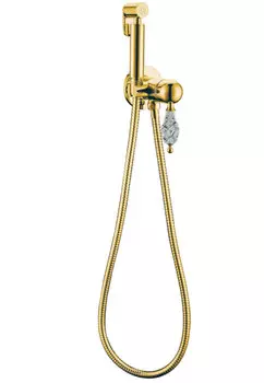 Гигиенический душ Boheme Imperiale золото глянцевое с ручкой cristal