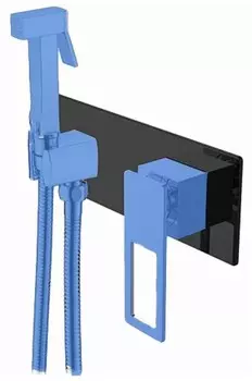 Гигиенический душ Boheme Q со смесителем черный - синий