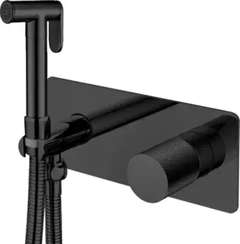 Гигиенический душ Boheme Stick 127-BB.2 со смесителем, С ВНУТРЕННЕЙ ЧАСТЬЮ, black, touch black